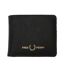 Mens Scotch Grain Leather Wallet One Size Black Fred Perry-1