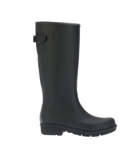 Womens/ladies Tall Wonderwelly Technology Wellington Boots Black Fit Flop