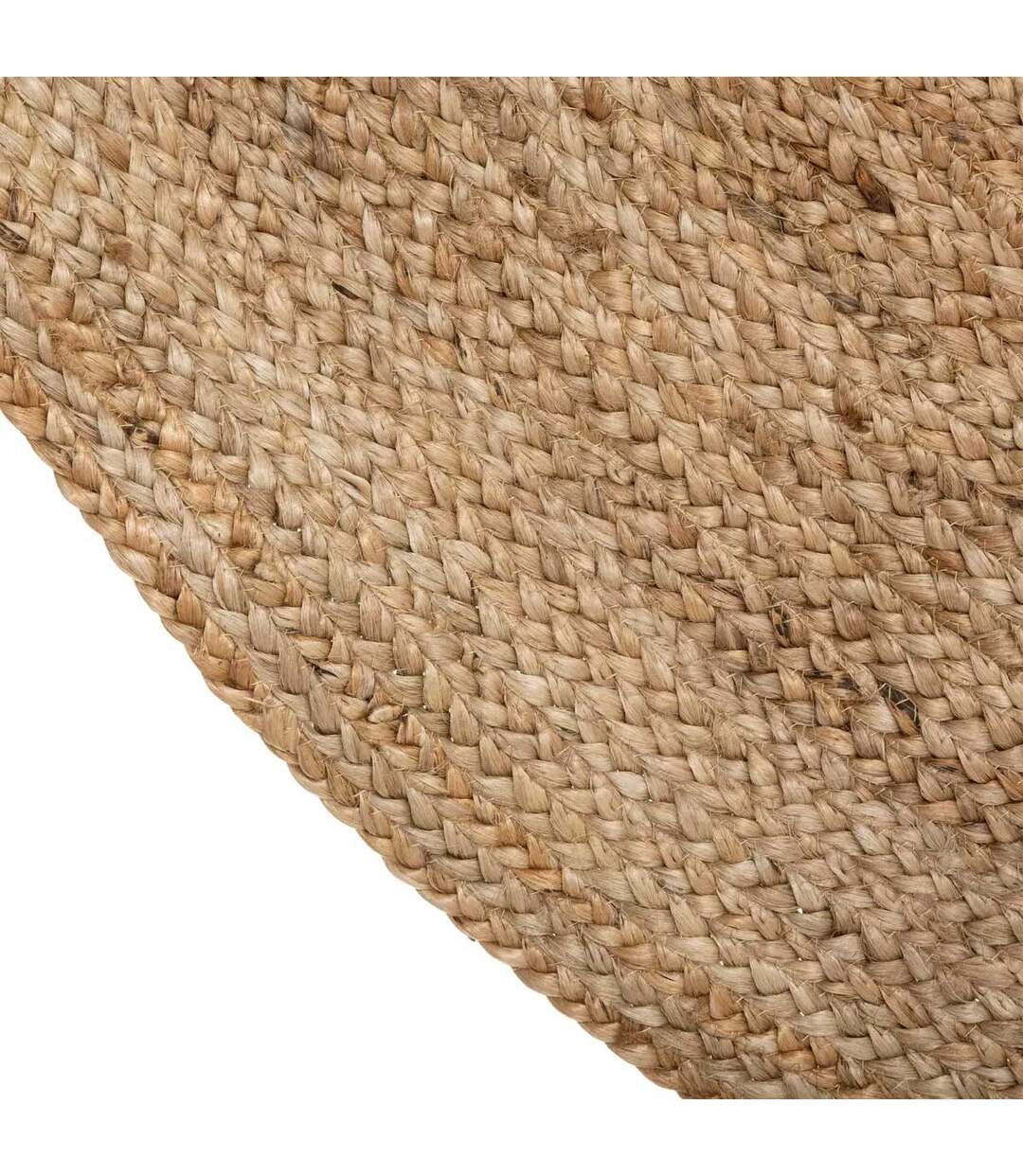 Tapis Déco Rond en Jute Bulo 120cm Beige-2