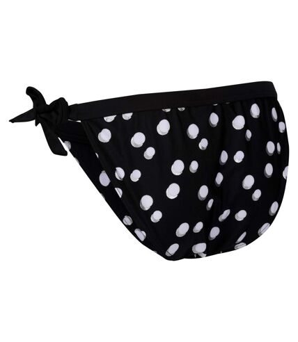 Regatta Womens/Ladies Flavia Polka Dot Bikini Bottoms (Black/White) - UTRG9098