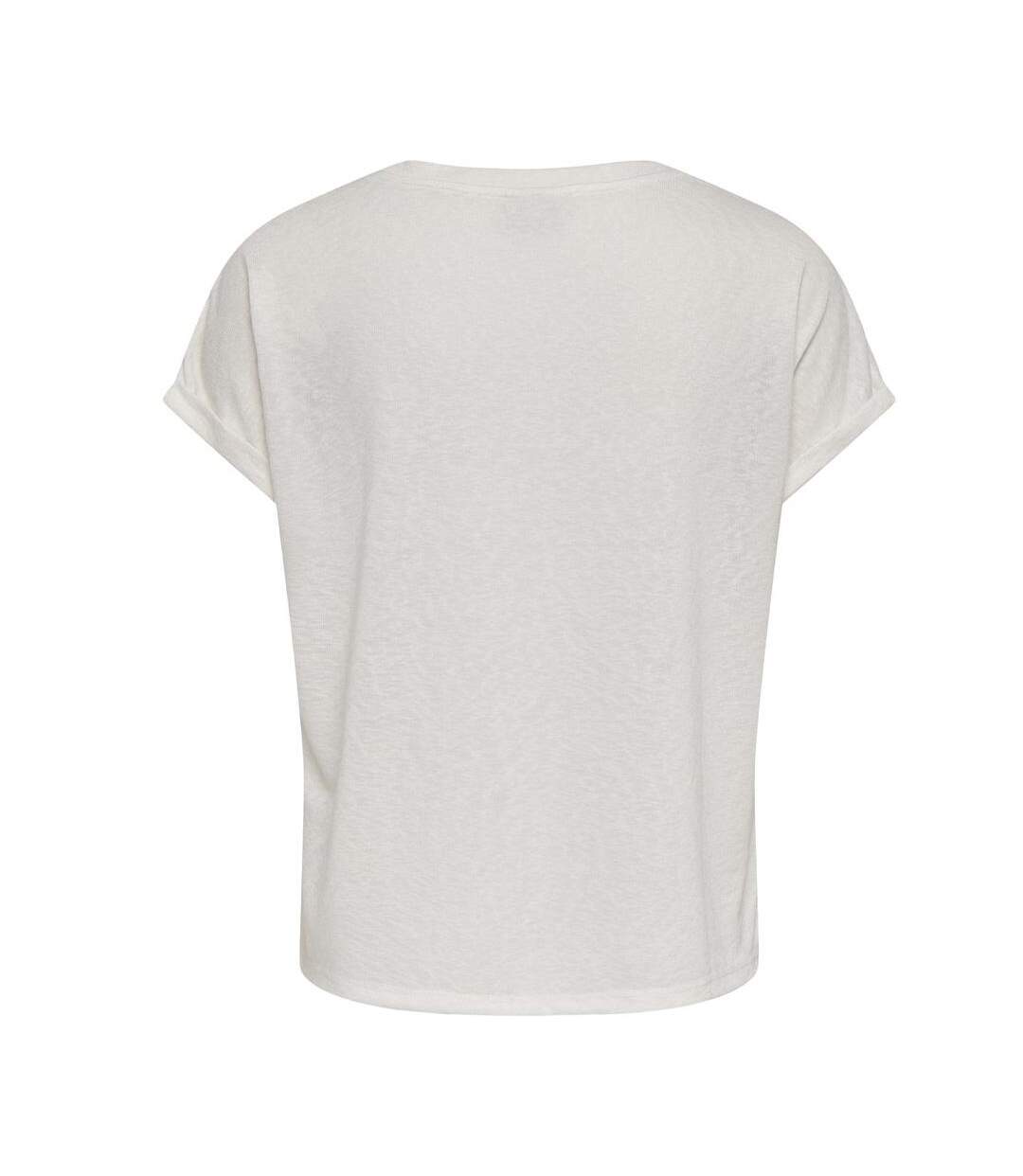 T-Shirt blanc femme jdy faustinan-2