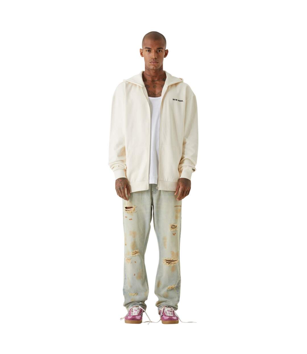 Veste À Capuche Essential Homme Sable Blanc 9N1M SENSE-1