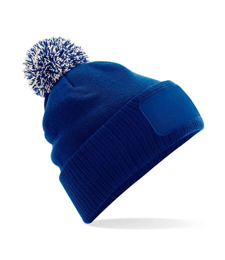 Bonnet snowstar adulte bleu roi vif / blanc cassé Beechfield