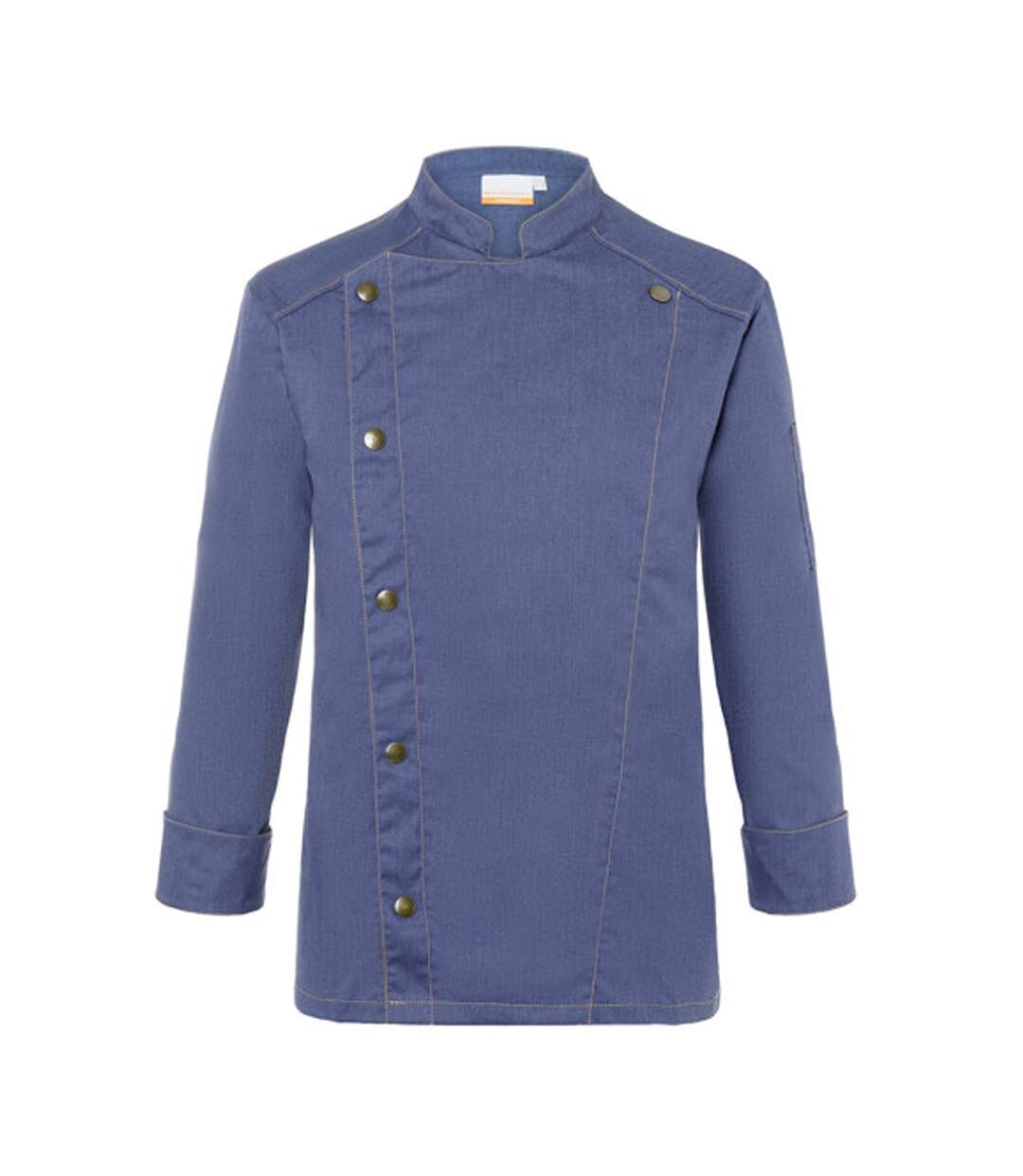 Unisex Adult Jean Style Stitching Chef Jacket Vintage Blue Karlowsky-1