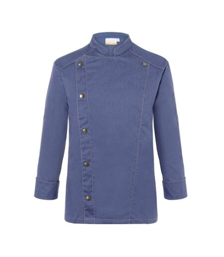 Unisex Adult Jean Style Stitching Chef Jacket Vintage Blue Karlowsky