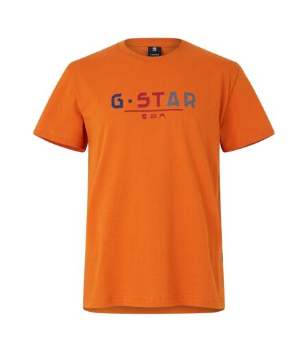 T-shirt Motif/style Multiples Logos Homme Ambre G-Star