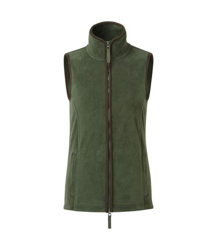 Premier Womens/Ladies Artisan Fleece Vest (Moss Green/Brown) - UTRW8190