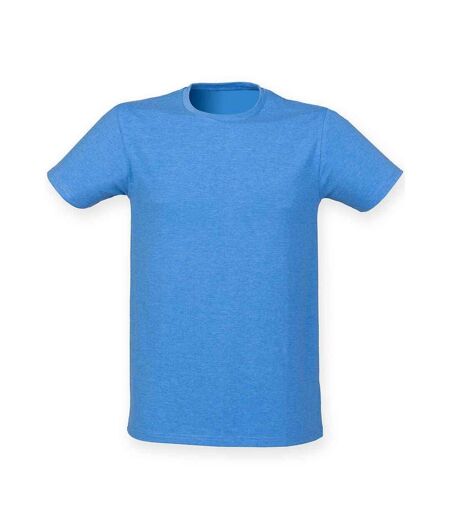 SF Men Mens Feel Good Heather Stretch T-Shirt (Blue)