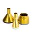 Lot de 3 Vases Déco Culture 16cm Violet & Or-1