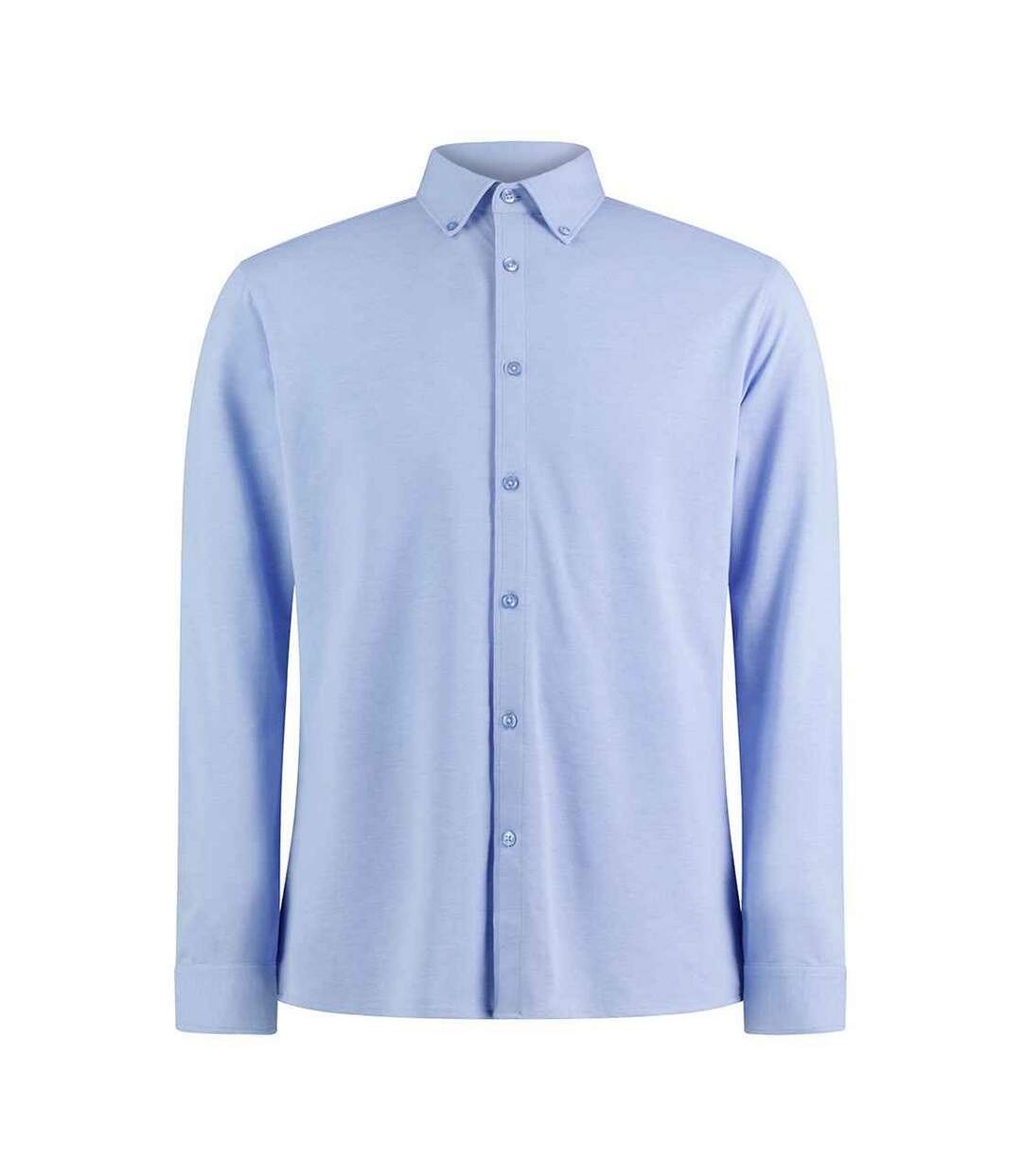 Kustom Kit Mens Pique Formal Shirt (Light Heather Blue)