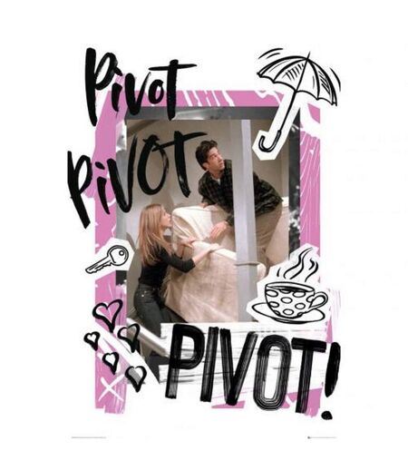 Friends Pivot Poster (Black/Pink) (One Size) - UTTA6434