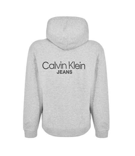 Sweat À Capuche Adulte Gris Chiné Calvin Klein