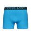Pack Of 3  Mens Knightling Logo Boxer Briefs  Blue Black Crosshatch-4