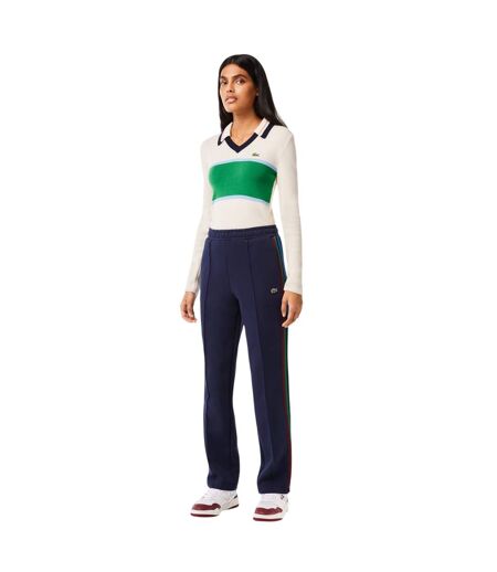 Pantalon De Survêtement Motif/style Rayure Latérale Femme Bleu Marine Foncé Lacoste