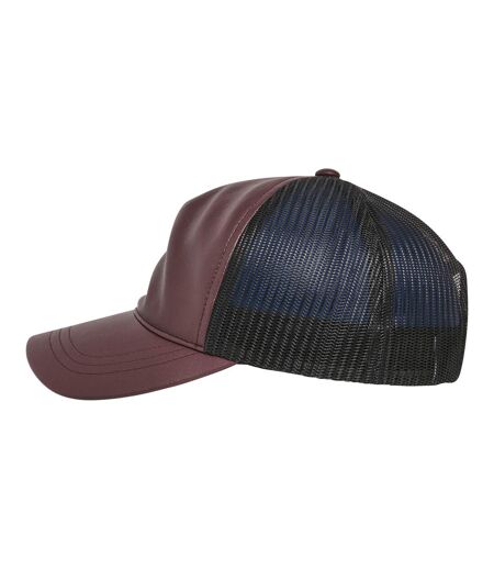 Casquette trucker flexfit homme bordeaux / noir Yupoong