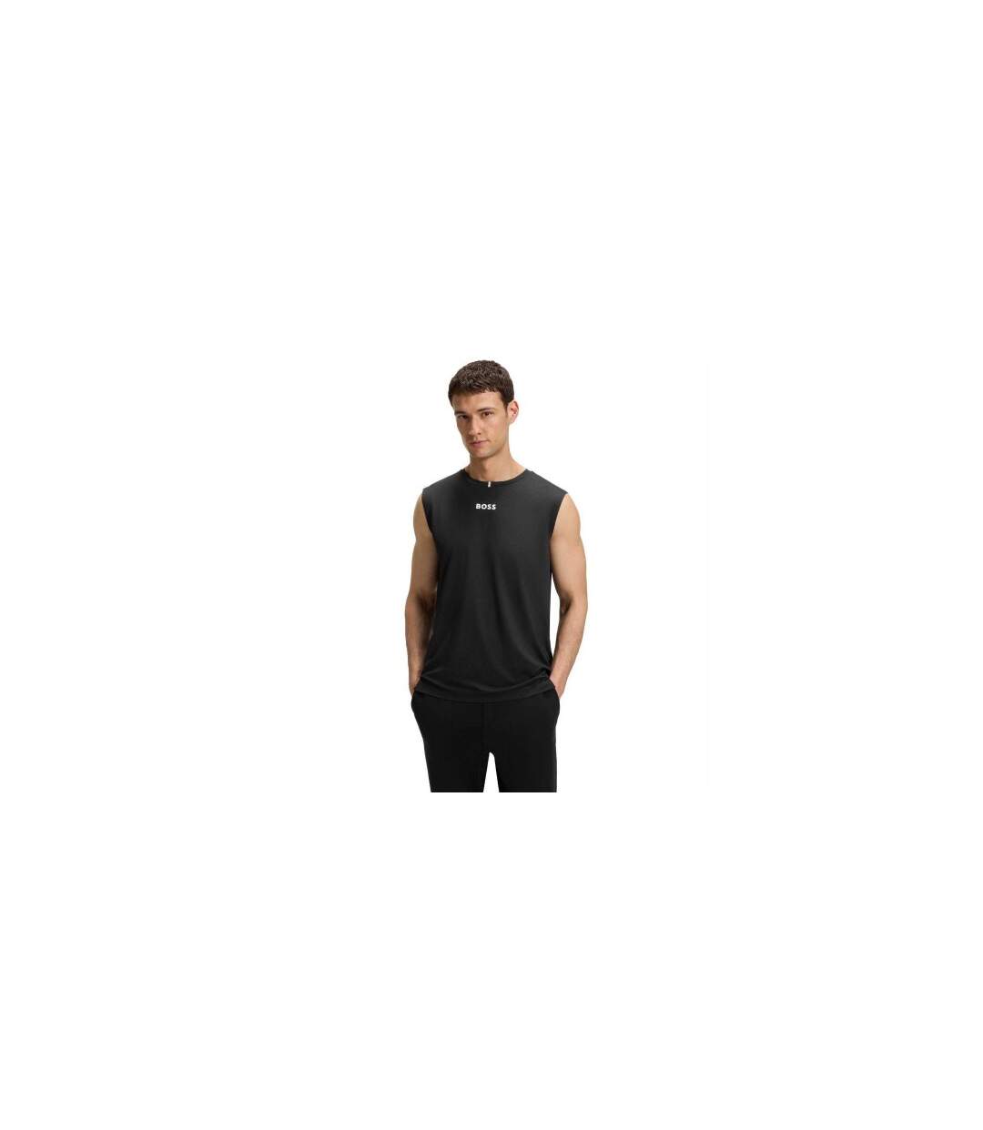 Mens Active Quick Dry Tank Top Black Boss-1