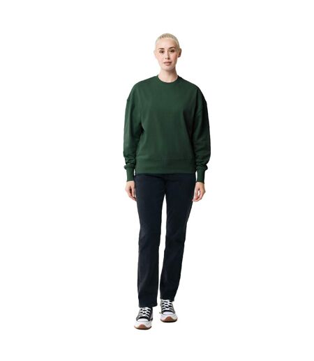 Unisex adult kruger recycled cotton crew neck relaxed fit sweatshirt forest green Iqoniq