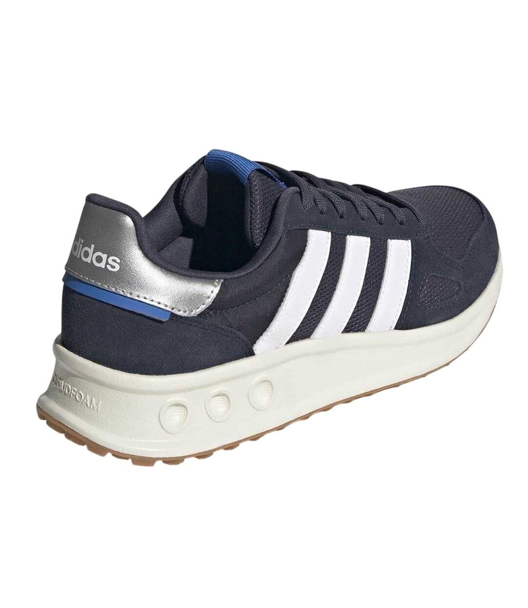 Mens Run 84 Suede Trainers Navy White Silver Adidas-2