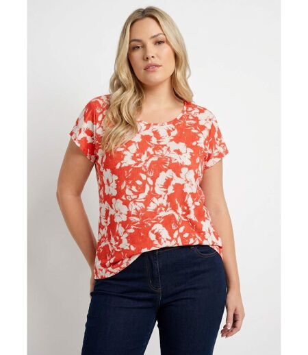 T-shirt manches courtes uni ou imprimé fleurs