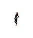 Womens/ladies Zipped Long-sleeved Rash Guard Black Speedo-1