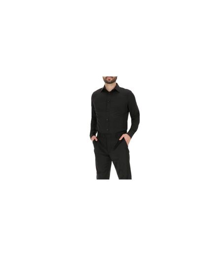 Mens Oxford Long-sleeved Shirt Black Scotch And Soda