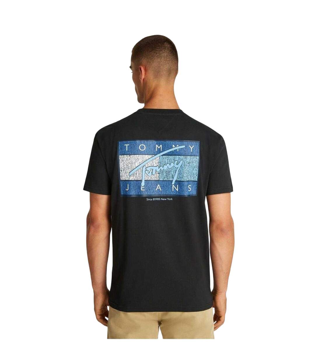 T-shirt Motif/style Drapeau Homme Noir Tommy Jeans-3