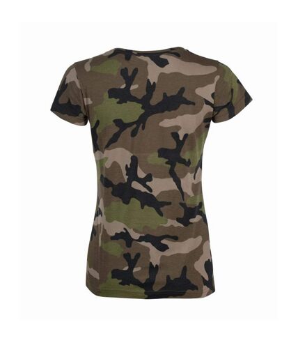 SOLS Womens/Ladies Camo Short Sleeve T-Shirt (Camouflage)