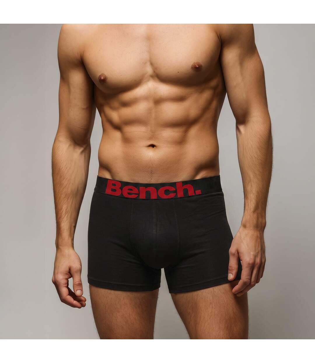 Bench - Lot de 5 boxers homme Cromal microfibre noire sous-vêtements-4