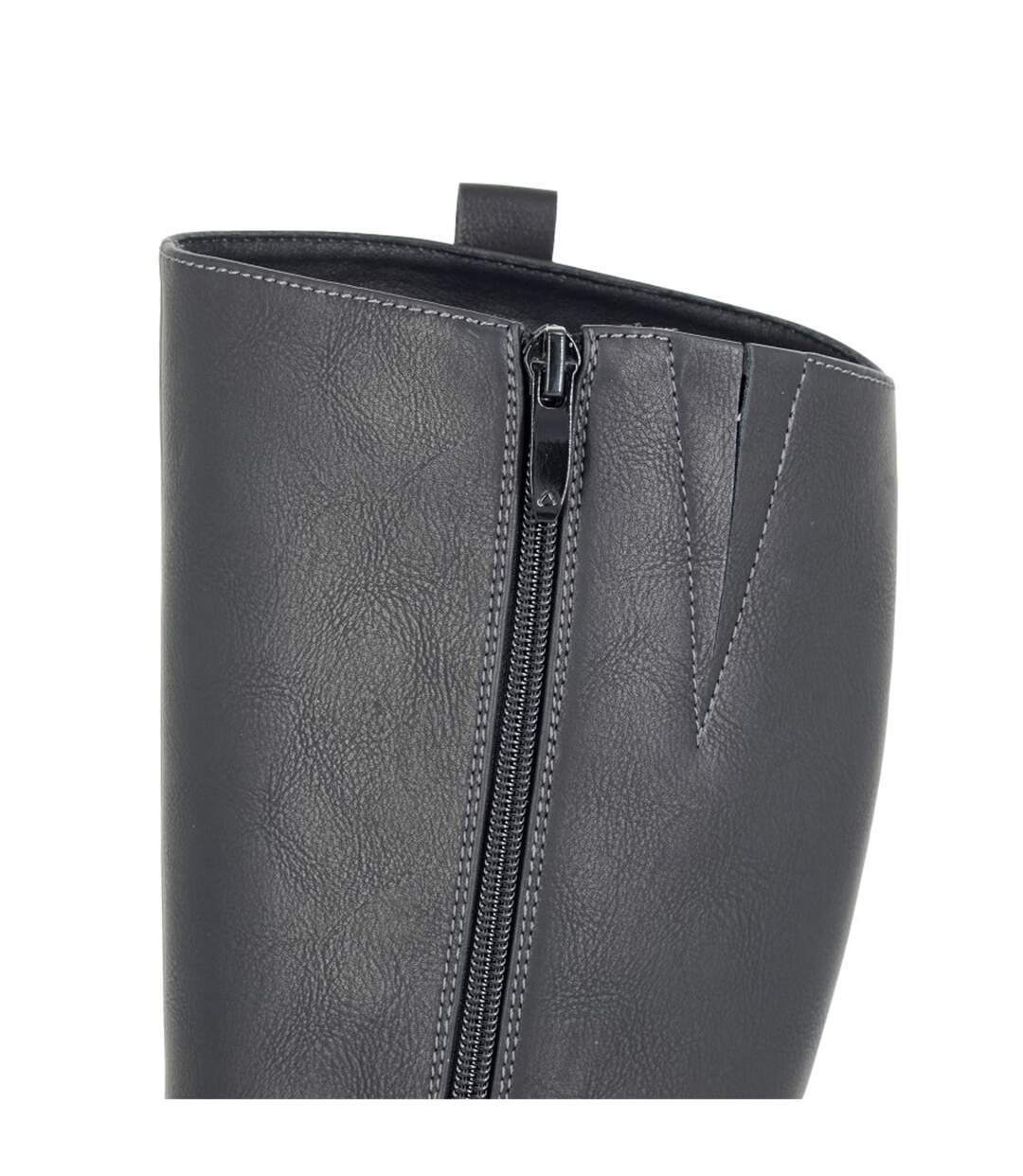 Womens/ladies Dolores High Cut Zipped Boots Black Cipriata-3