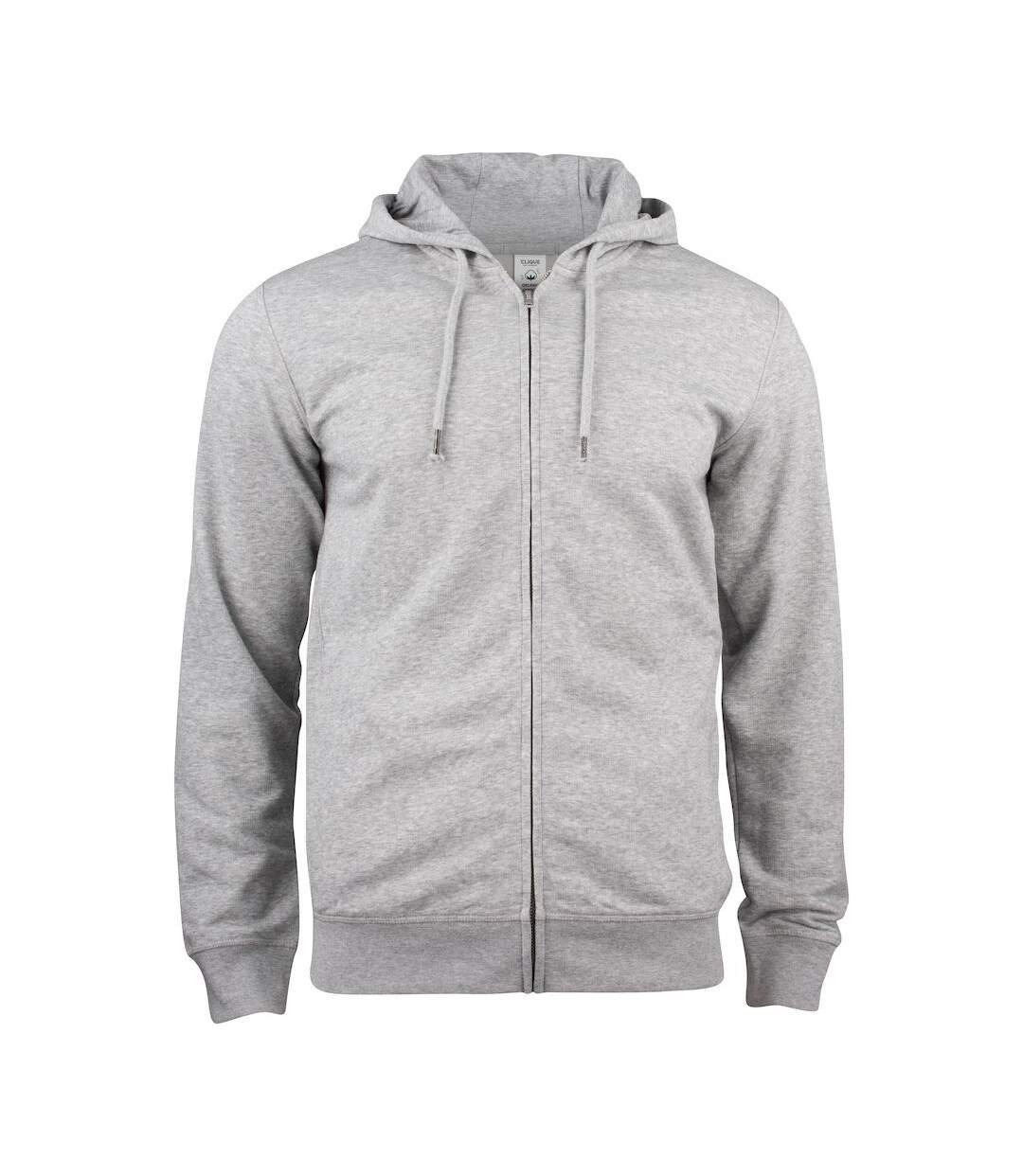 Veste À Capuche Premium Homme Gris Chiné Clique-2