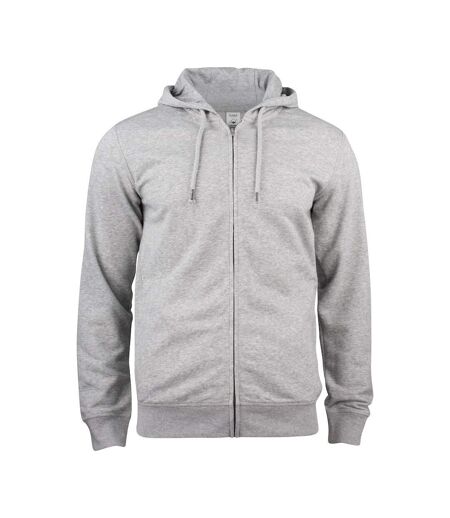 Veste À Capuche Premium Homme Gris Chiné Clique