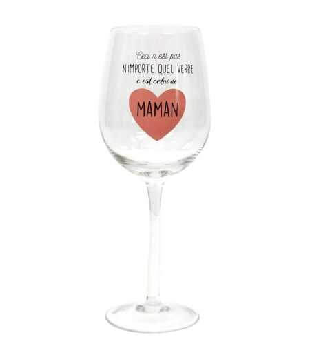 Verre à vin avec inscription Humour Maman