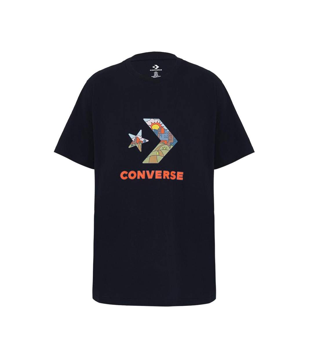 T-shirt Noir Homme Converse Star Chevron - L-1