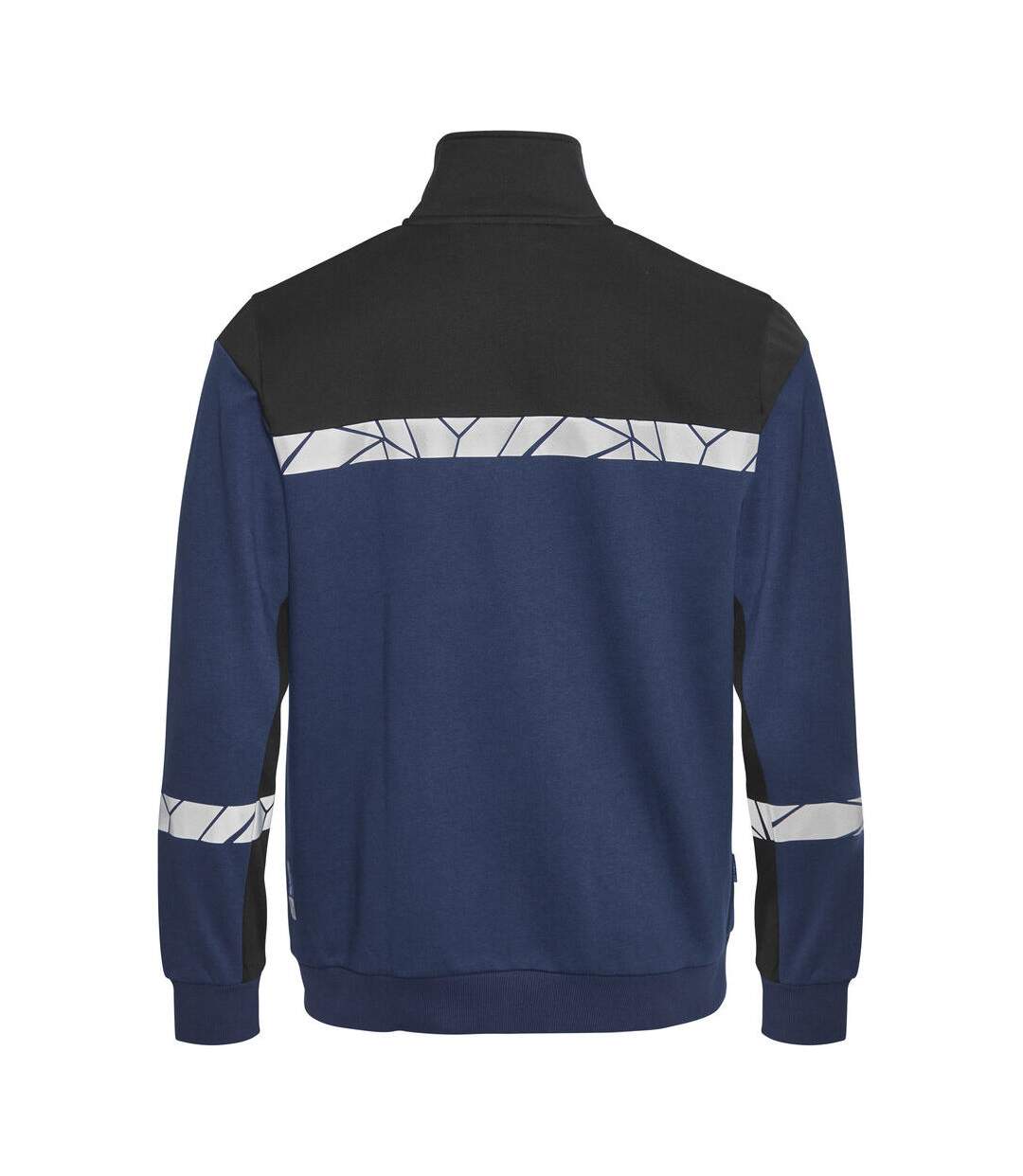 Mens Progression Hi-vis Full Zip Sweatshirt Navy Black Projob-2