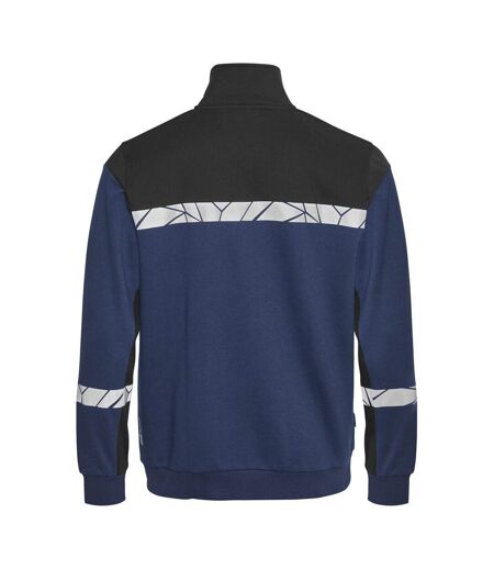Mens Progression Hi-vis Full Zip Sweatshirt Navy Black Projob