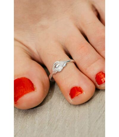 1 Pcs 925 Adjustable Silver Slim Lightweight Floral Midi Beach Toe Ring