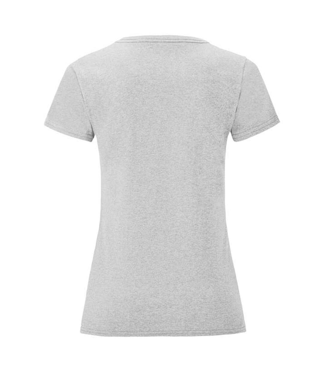 T-shirt Iconic Femme Gris Chiné Fruit Of The Loom-2