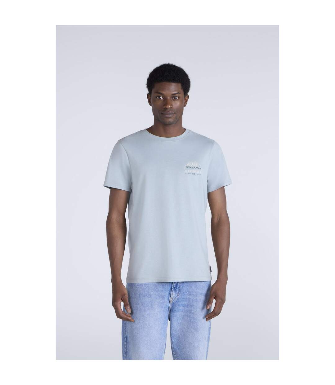 T-shirt Jacob Homme Bleu Sarcelle Clair Animal-1