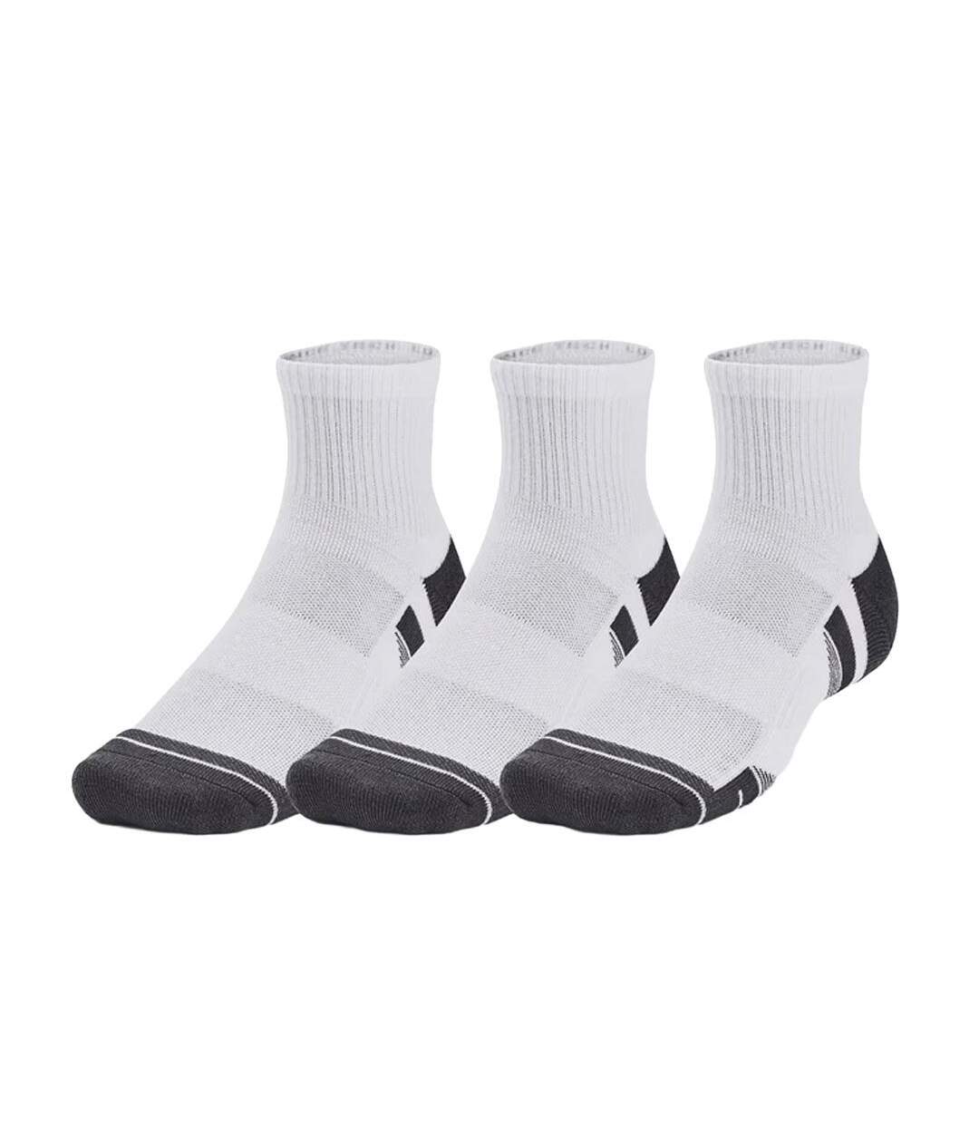 x3 paires de chaussettes blanc homme under armour performance tech-1