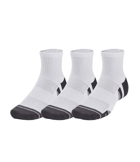 x3 paires de chaussettes blanc homme under armour performance tech