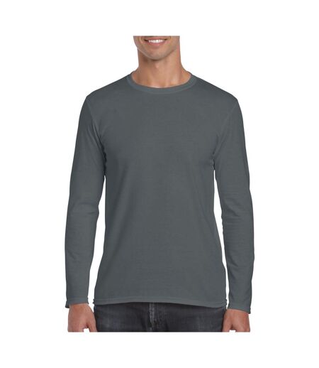 T-shirt À Manches Longues Hommes Gris Foncé Gildan