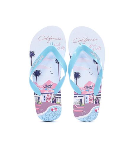 Tongs bleu/rose femme longboard calasi t1