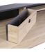 Bureau en Acier et MDF avec Tiroir et Niches de rangement - Noir-3