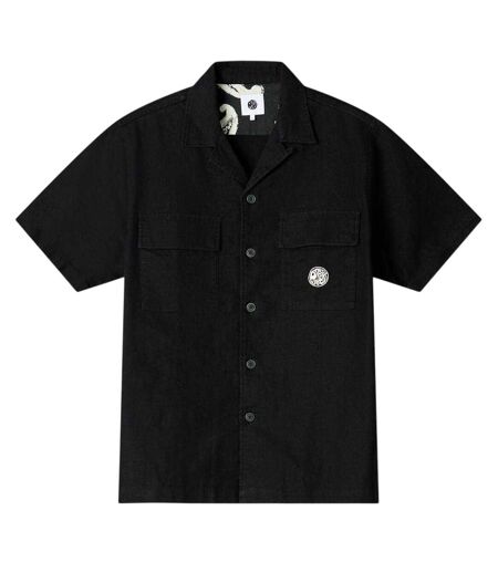 Mens Regular Short-sleeved Shirt Black Pretty Green