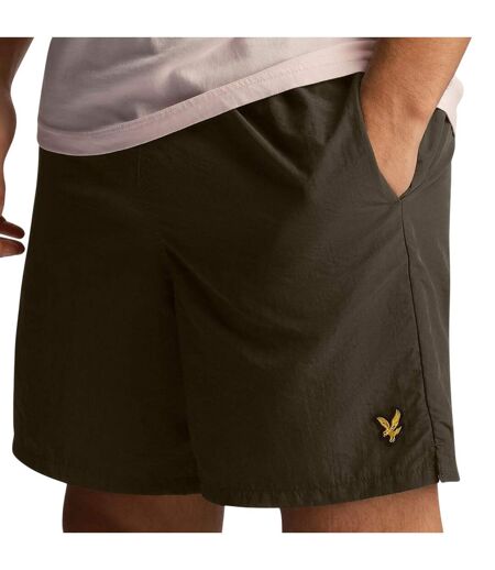 Mens Plain Swim Shorts Olive Lyle & Scott