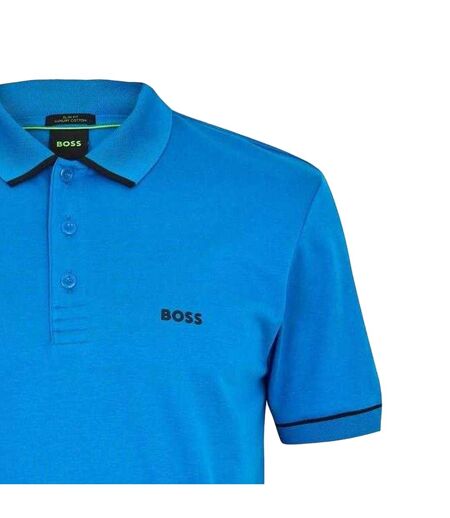 Polo Manches Courtes Paule Homme Bleu Boss