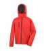 Result Core Mens Hooded Soft Shell Jacket (Red/Black)
