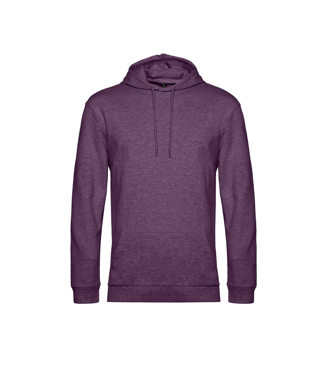 Sweat à capuche homme violet chiné B&C