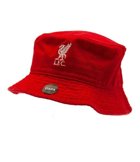 Liverpool FC Unisex Adult Crest Bucket Hat (Red)