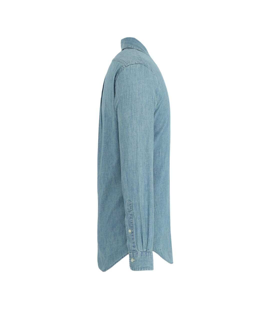Mens Cotton Button Detail Shirt Chambray Ralph Lauren-3